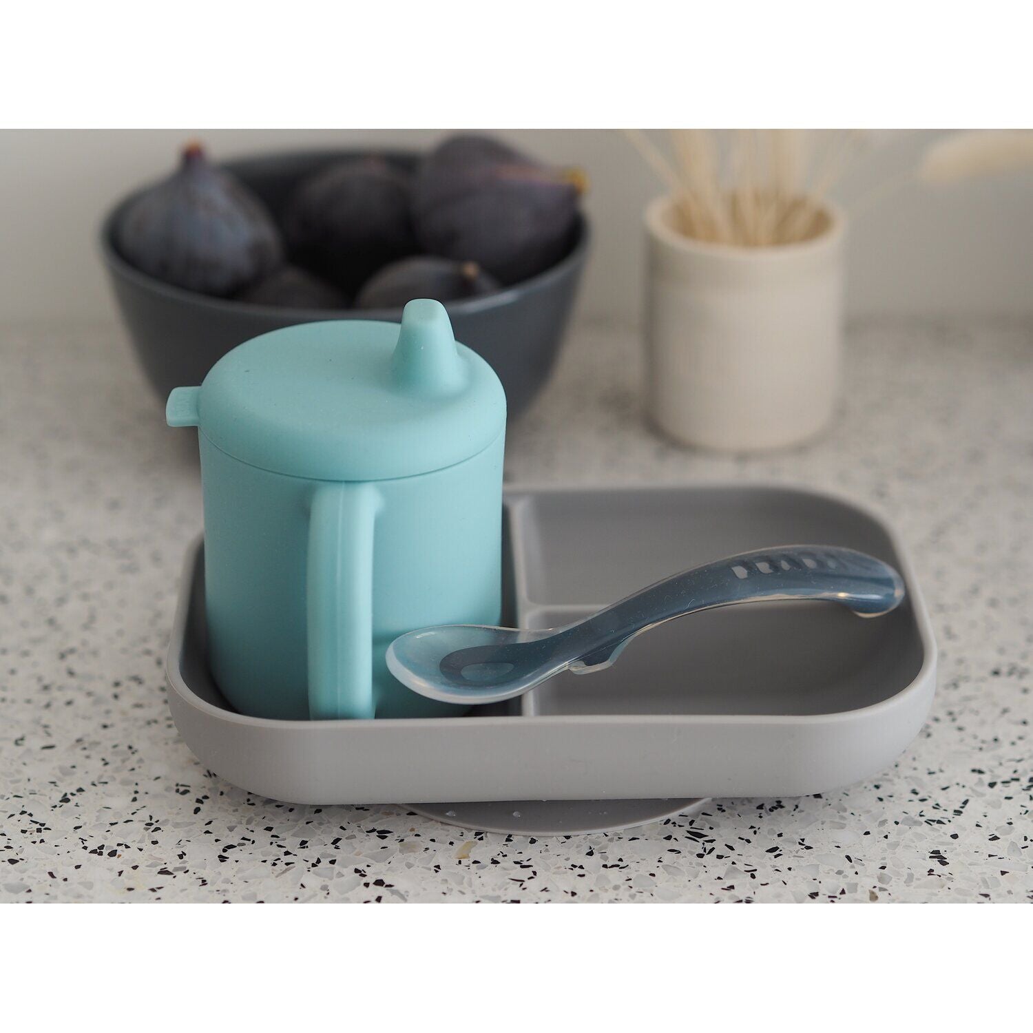 Estuche de aprendizaje silicona + taza