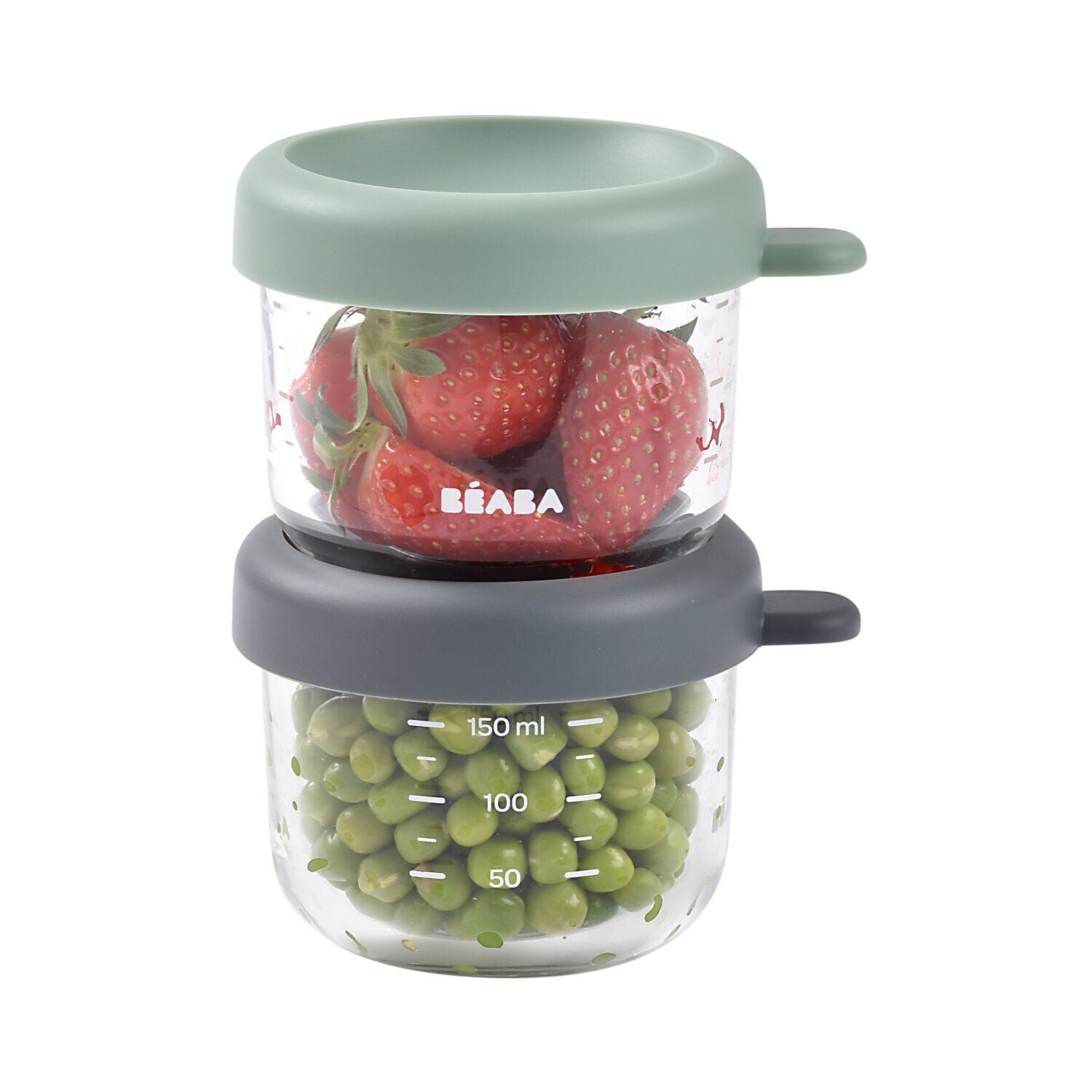 Set de 2 tarros de cristal de porción de 150 ml