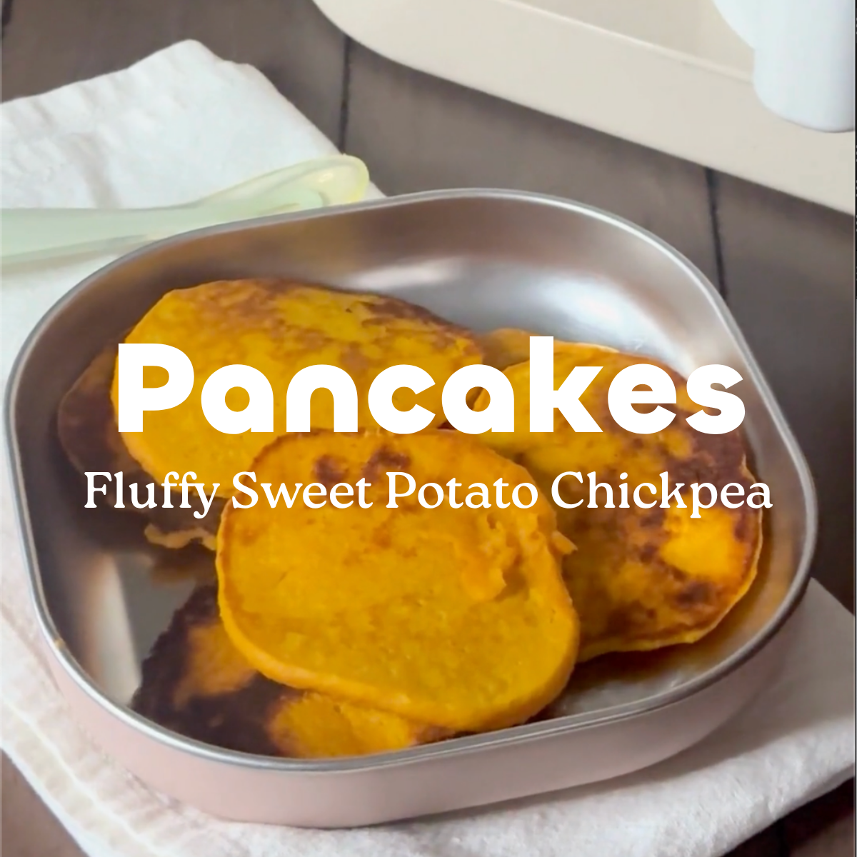 Fluffy Sweet Potato Chickpea Pancakes
