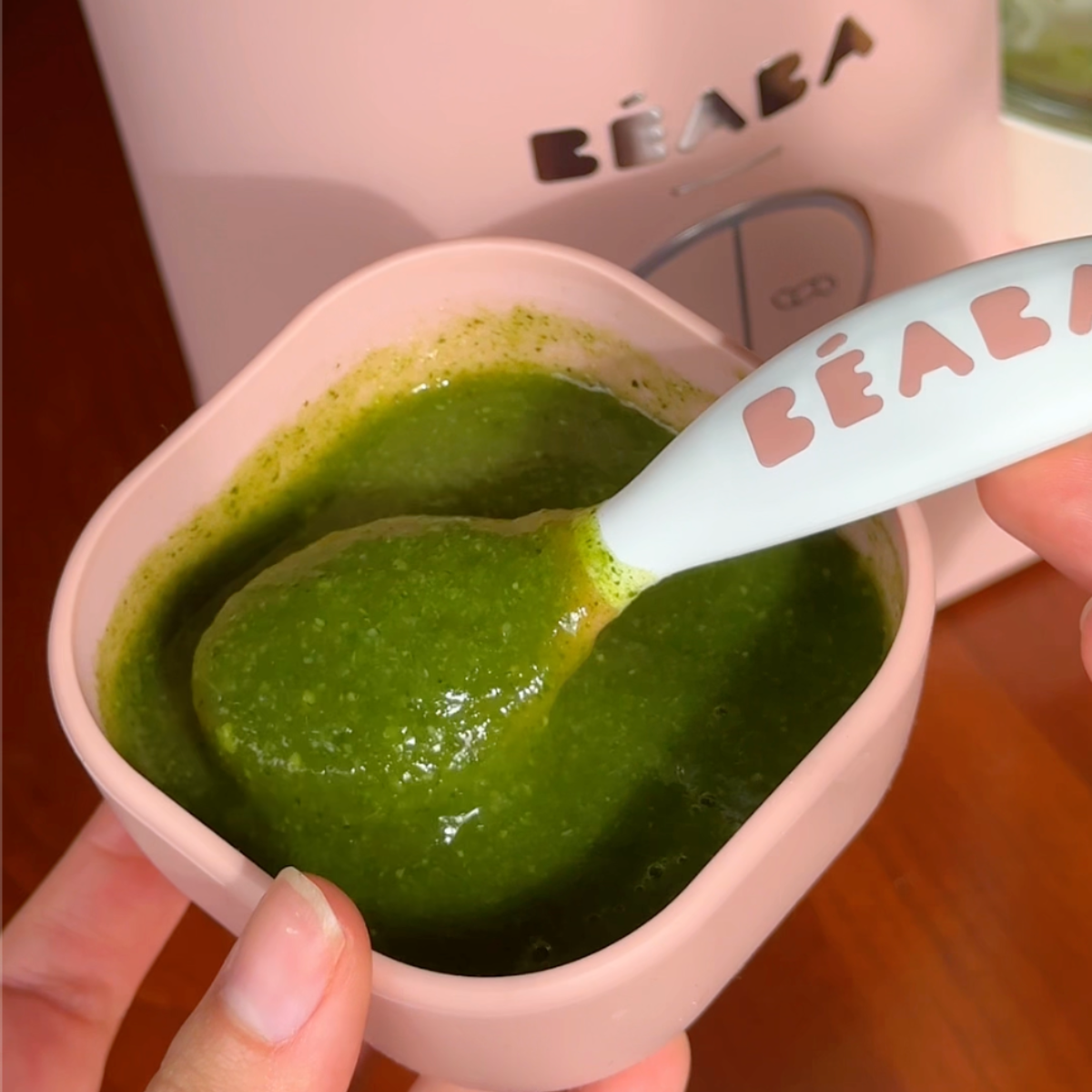 Zucchini, Apple, Spinach & Mint Puree