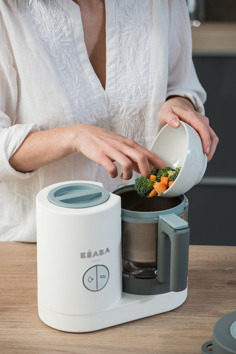 Cesta de cocina Babycook Neo® gris-blanco
