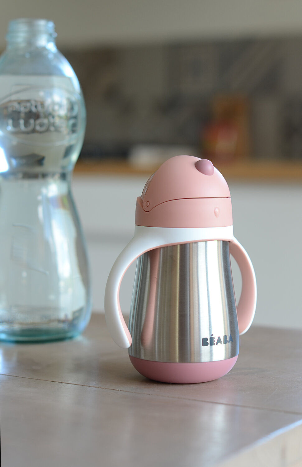 Vaso con pajita de acero inoxidable 250 ml