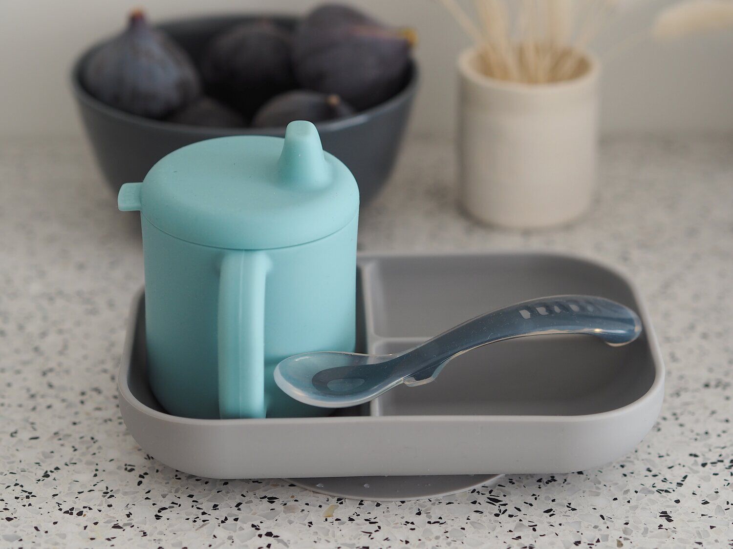 Estuche de aprendizaje silicona + taza