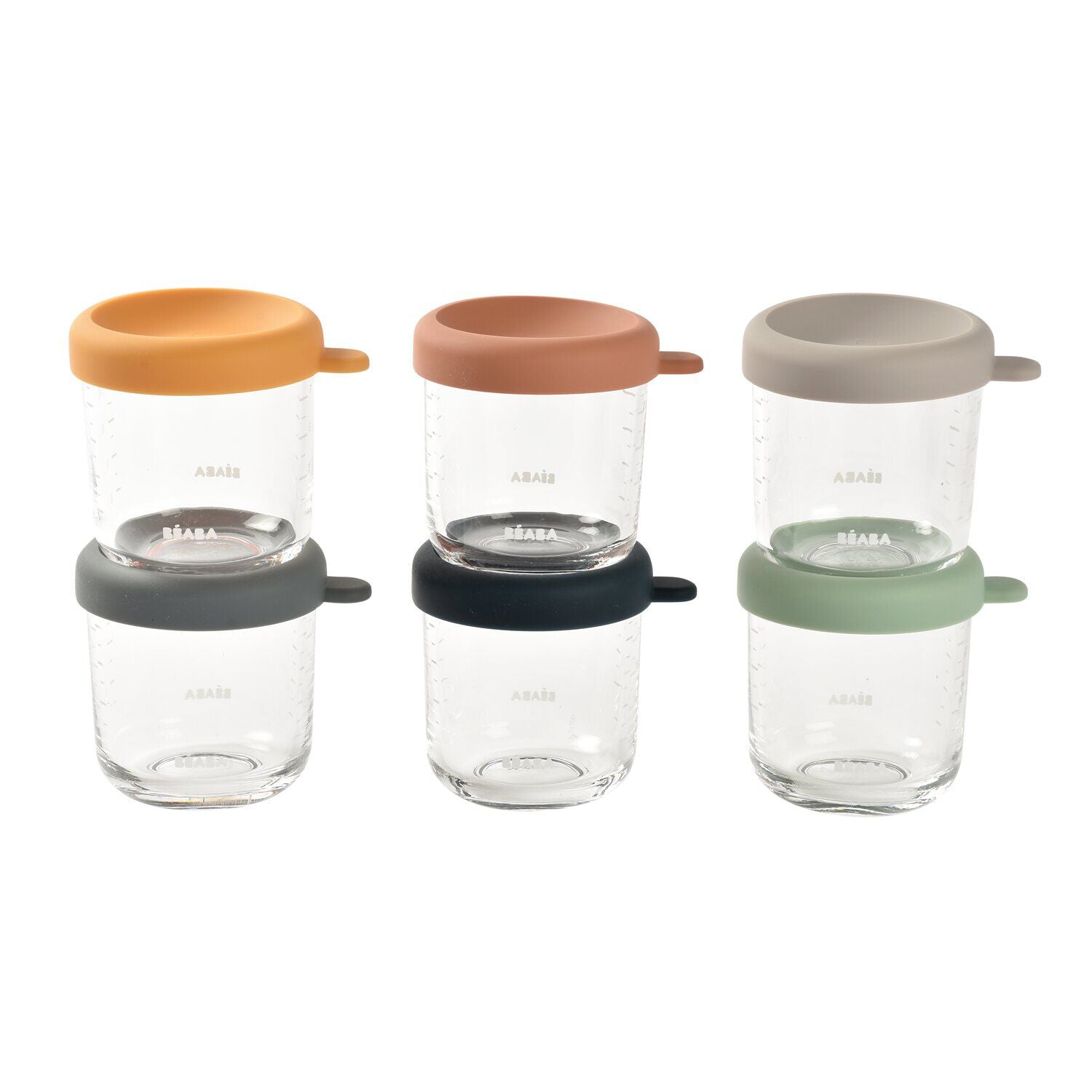 Juego de 6 tarros de cristal para porciones de 250 ml