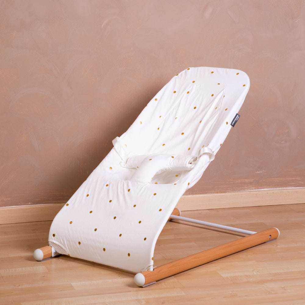 Funda para hamaca Childhome Evolux Jersey - Lunares dorados